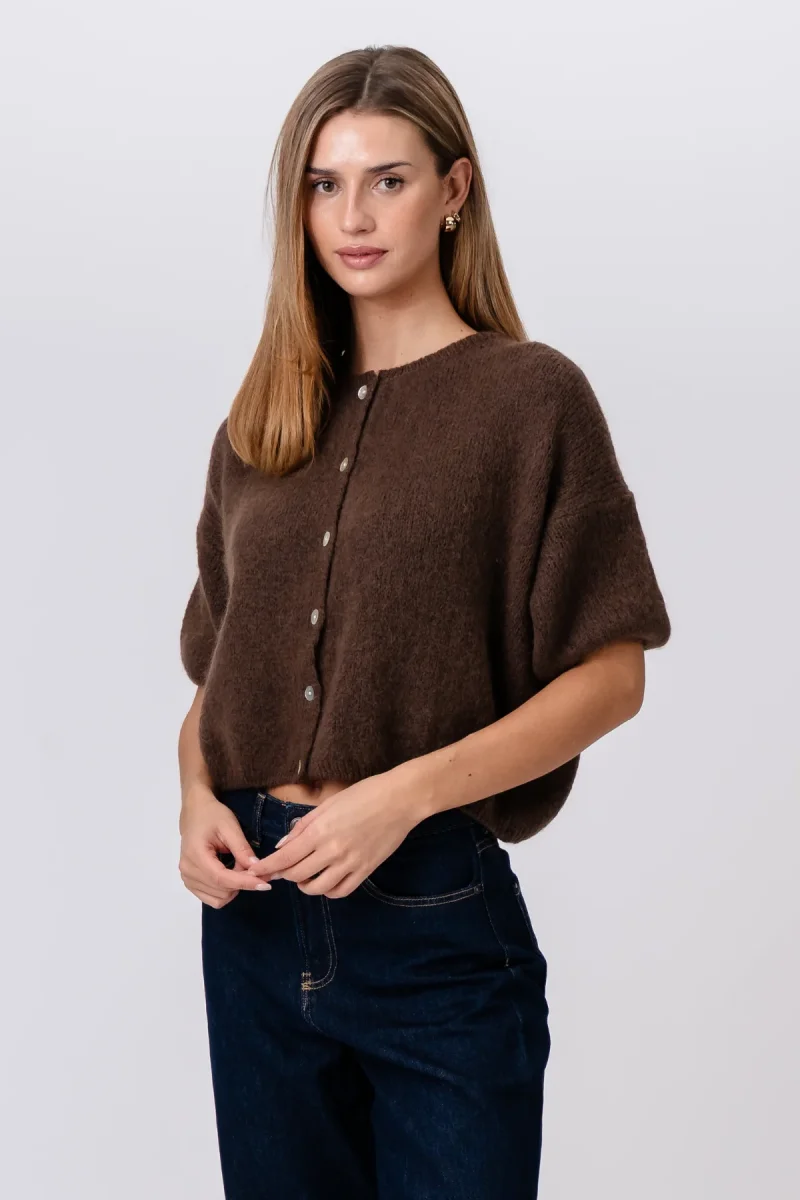 Maglia a maniche corte Mary - Marrone - immagine 2