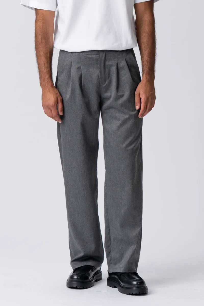 Abito ampio a pieghe Pants - Grigio chiaro - immagine 2