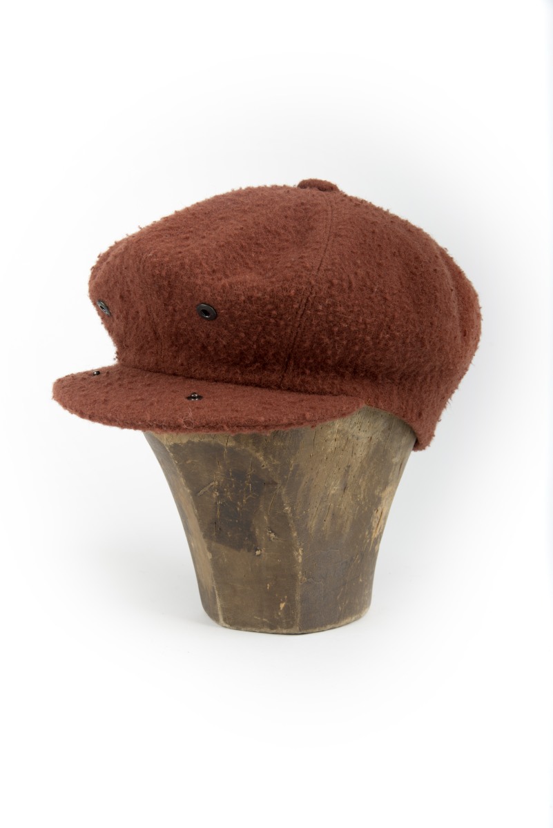 Cappello tipo “Gatsby” in panno casentino, ruggine - immagine 3