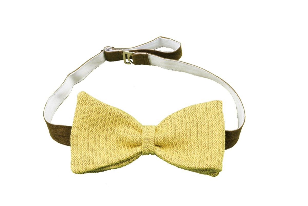 Papillon annodato in lino e cotone - immagine 3