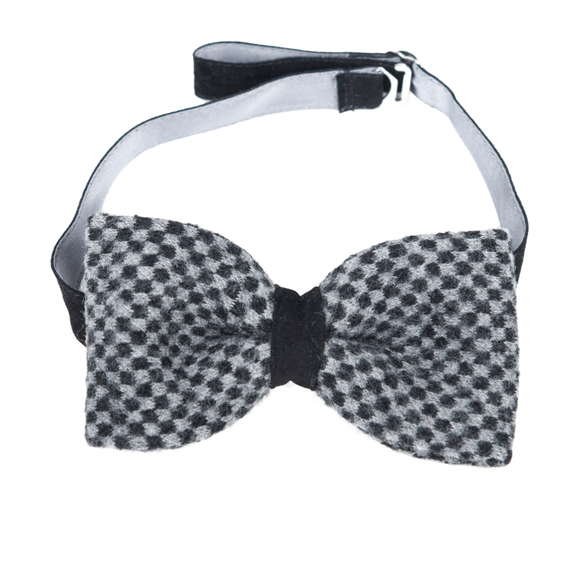 Papillon a quadretti DAMA in lana cotta - immagine 4