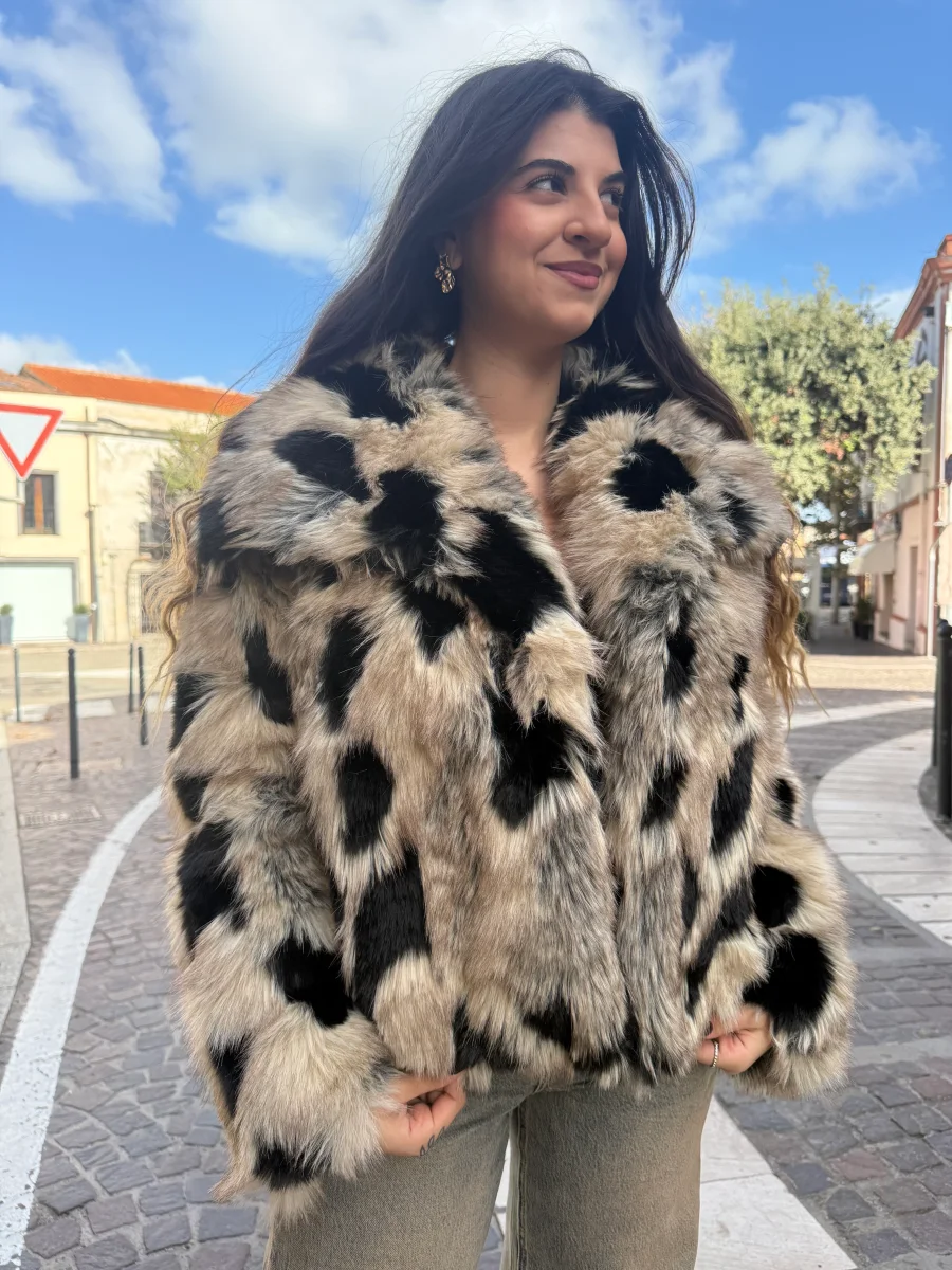Pelliccia “Wild Mood” beige - immagine 2