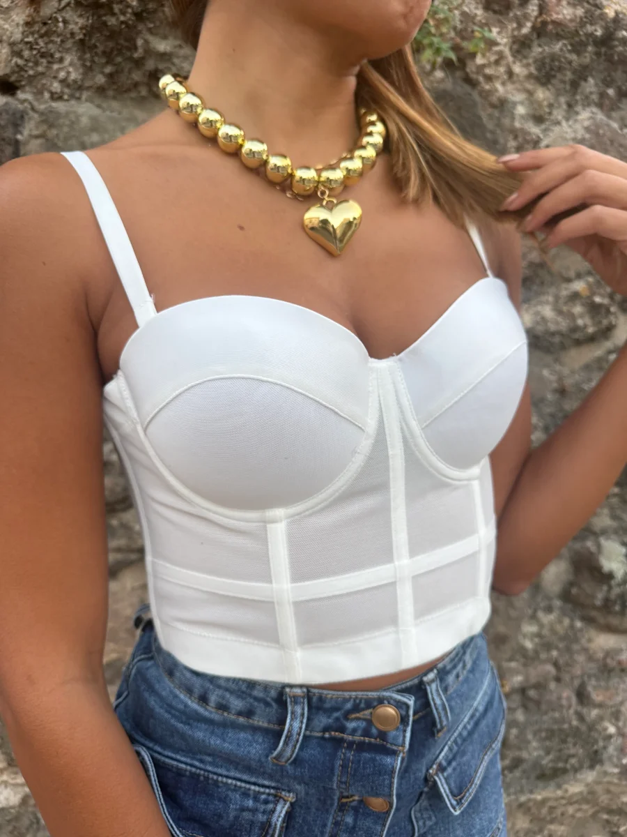 Bustino “Icon” bianco - immagine 3