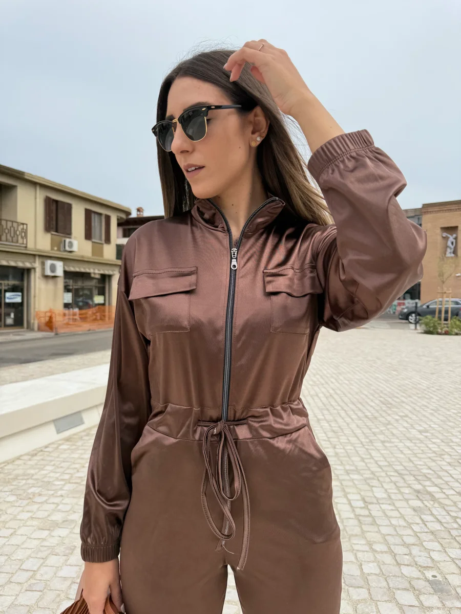 Jumpsuit “Satisfy” bronzo - immagine 3