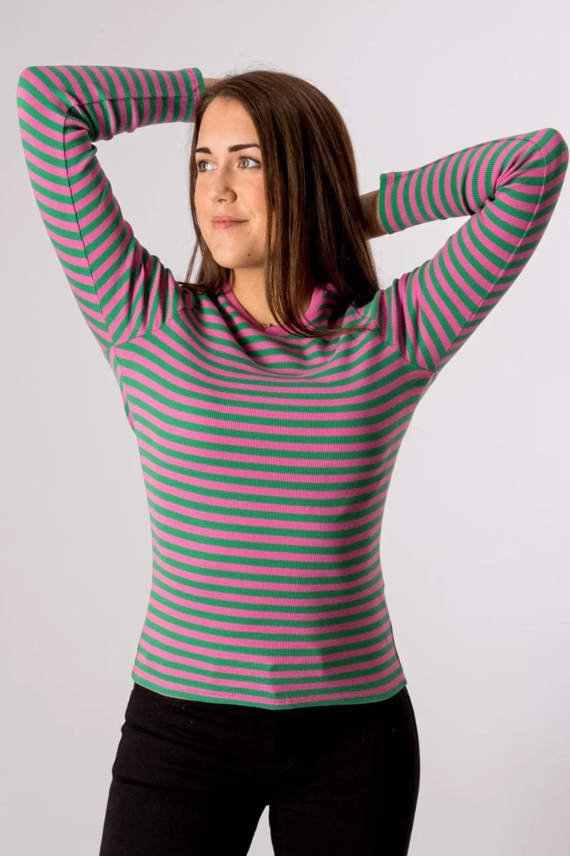 Linea maglione a maniche lunghe - Super Pink/Jelly Bean - immagine 3