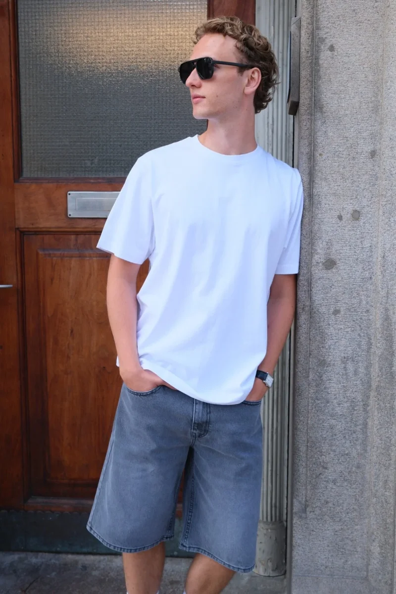 Denim Shorts Sciolto - grigio - immagine 3