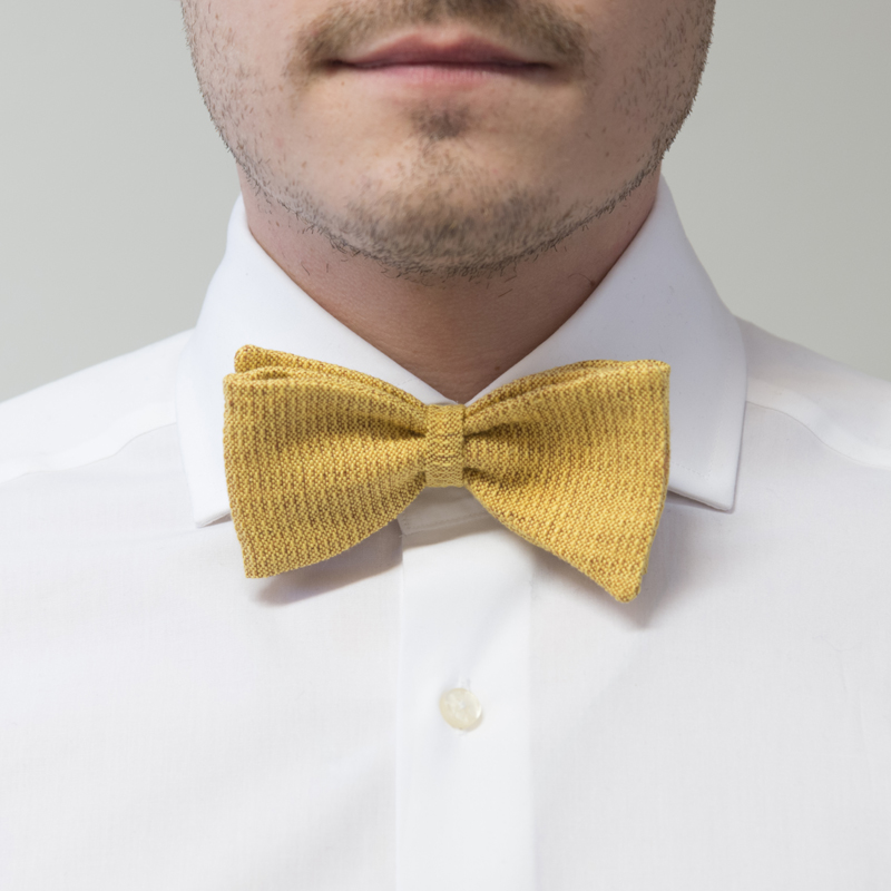 Papillon annodato in lino e cotone - immagine 2