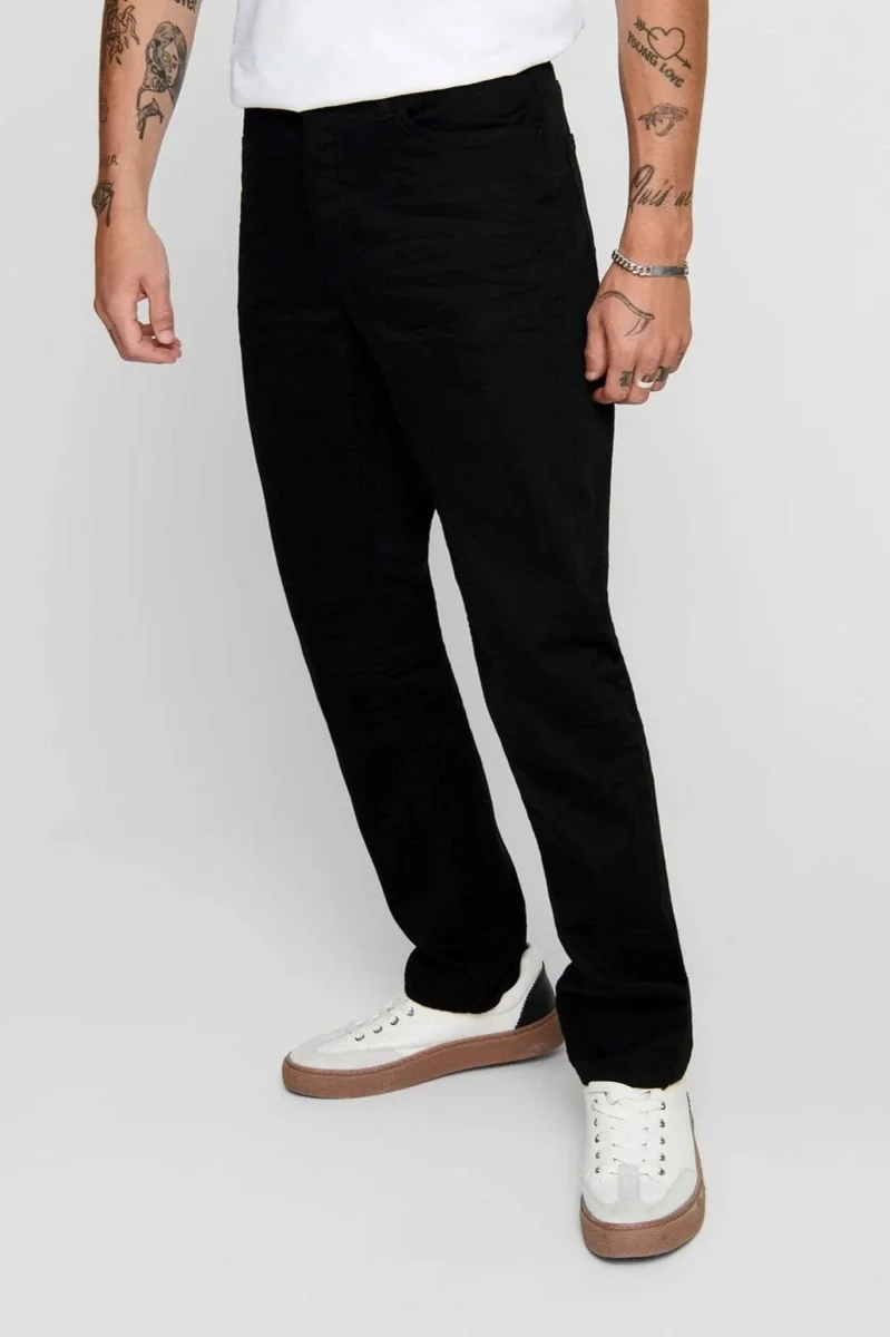 Jeans Mike Stretch - Black (Wide Fit) - immagine 4