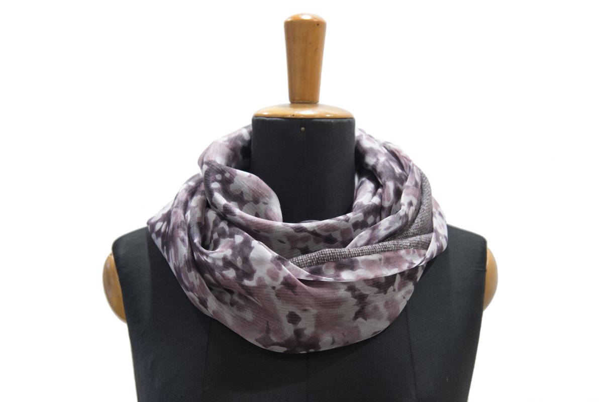 Scaldacollo viola orchidea doubleface - immagine 3