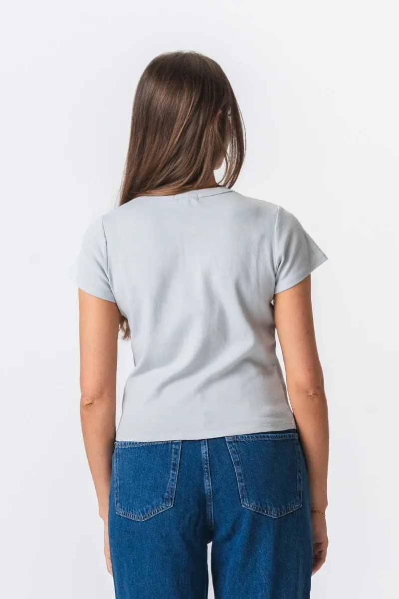 T -shirt Short Emily - grigio chiaro - immagine 4