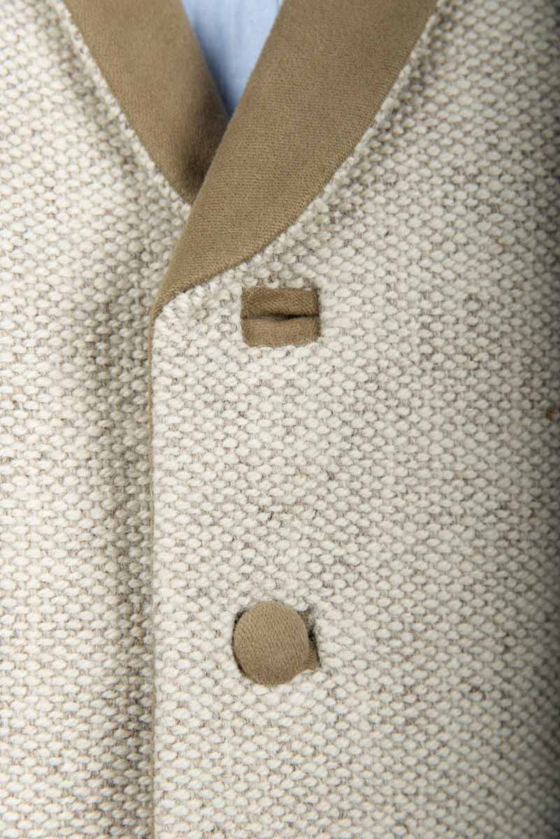 Gilet da uomo con collo particolare, lana e fustagno - immagine 4