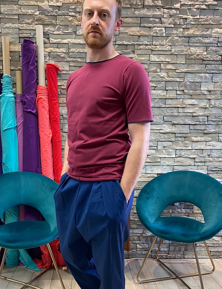 Maglie artigianali uomo, personalizzabili, color vino - immagine 5