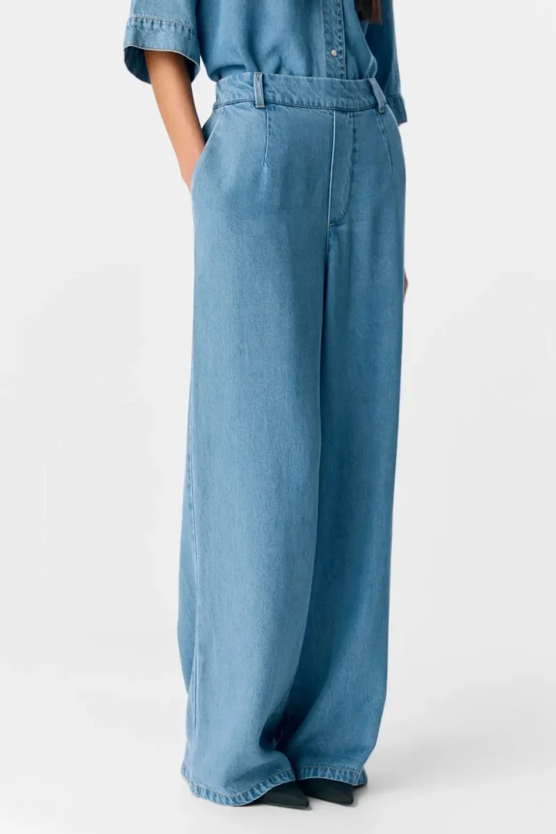 Frame Lisa larga Pants - denim azzurro - immagine 2