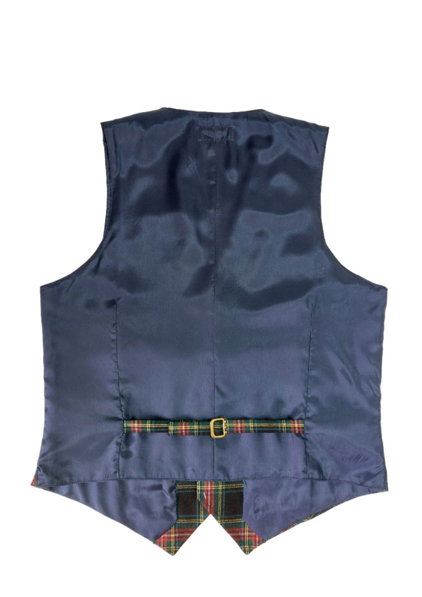 Panciotto da uomo tartan blu, rosso, verde - immagine 4