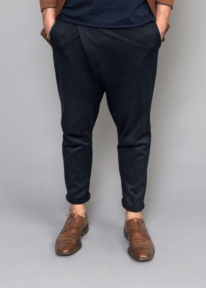 Pantaloni uomo artigianali con piega Elegance - immagine 2