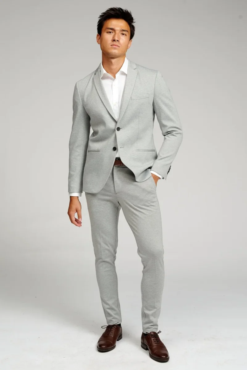 The Original Performance Suit™️ (Grigio chiaro) + Camicia e cravatta - Offerta pacchetto (V.I.P) - immagine 5