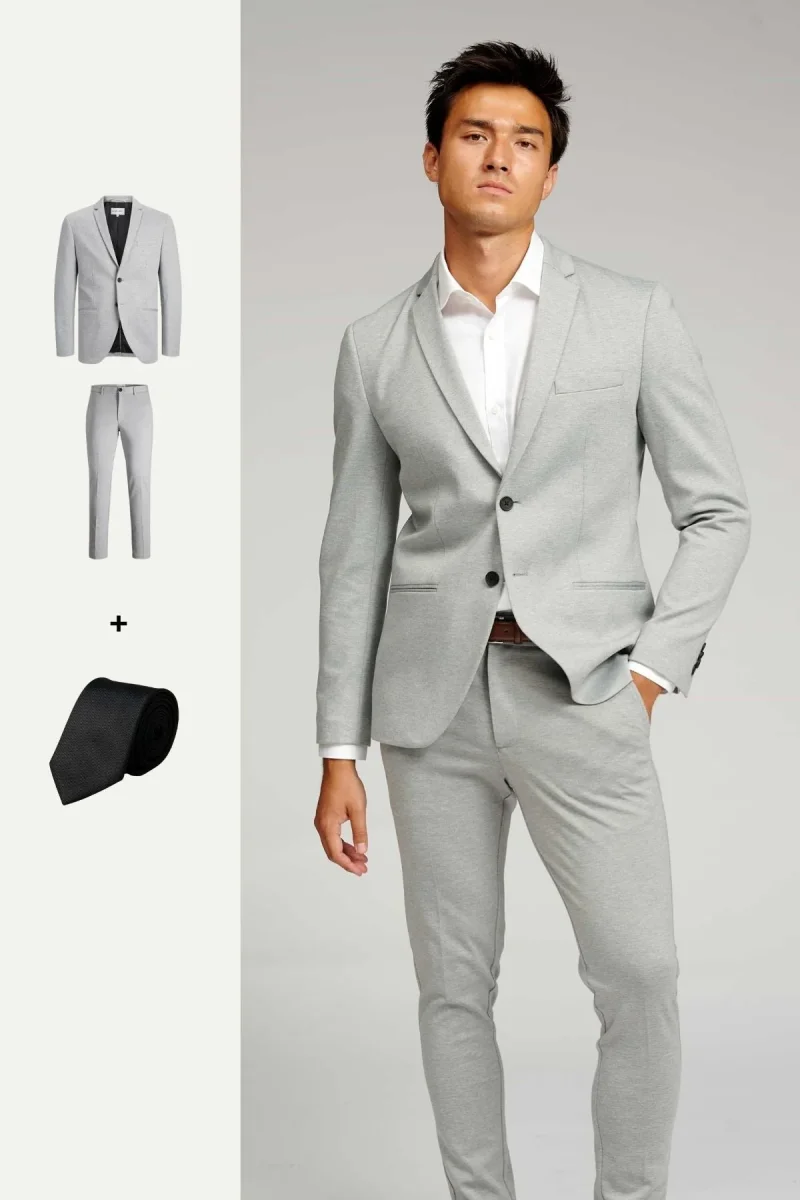 The Original Performance Suit™️ (Grigio chiaro) + cravatta - Offerta pacchetto (V.I.P) - immagine 2